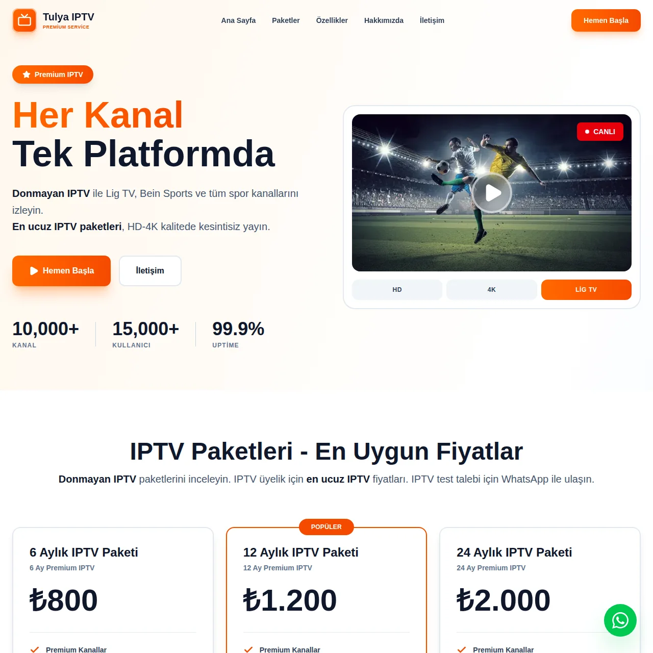 Tulya IPTV - Dijital Website Web Tasarım